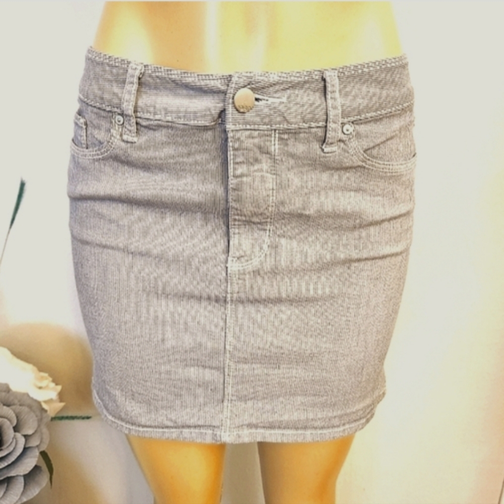 GAP Light Blue And White  Mini Skirt